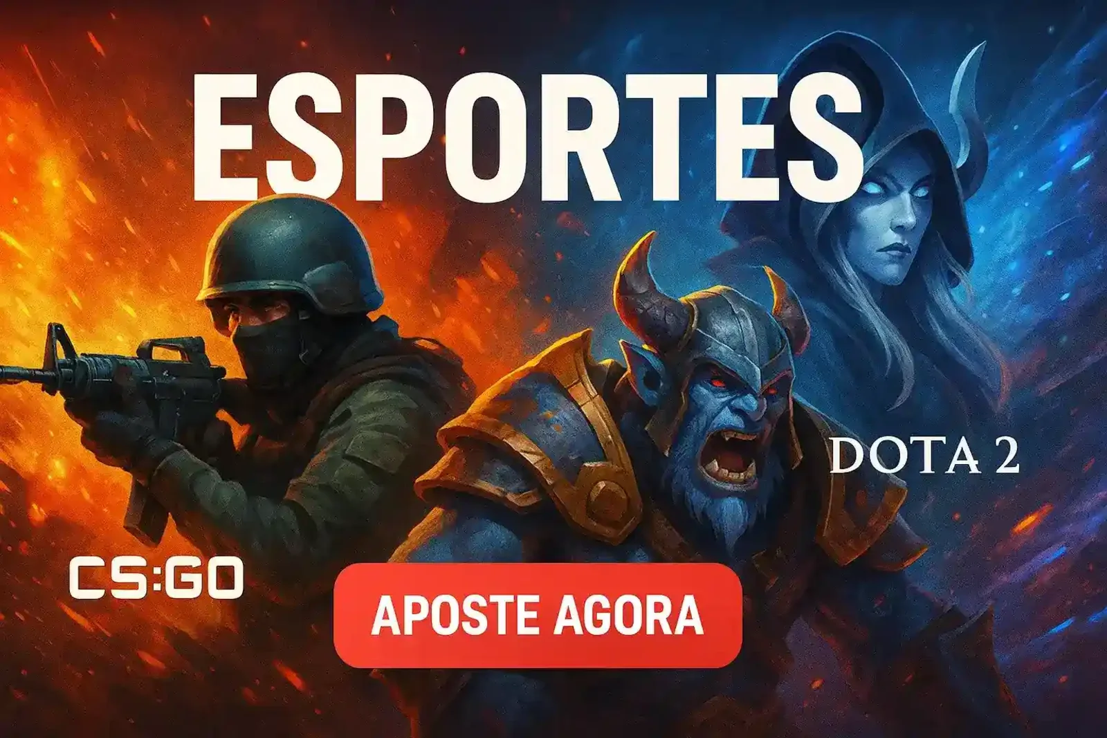 Ação e estratégia se encontram nas apostas de eSports do 166Bet. Aposte agora nos maiores torneios de CS:GO e DOTA 2 e mostre que você entende do jogo!