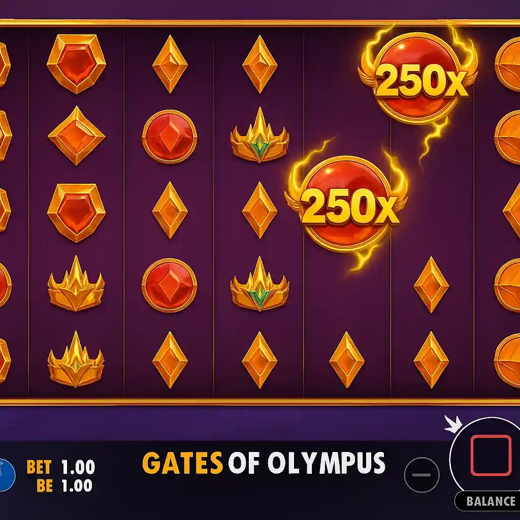 Reels do Gates of Olympus com coroas e multiplicadores ativos