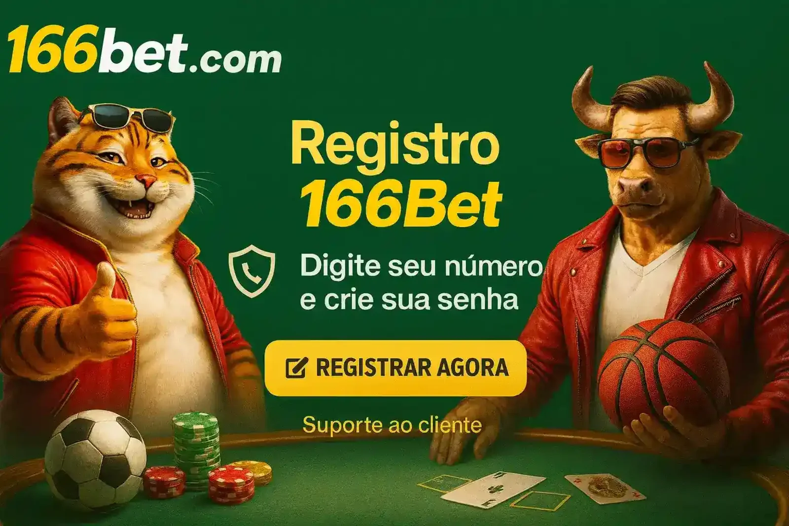 Registro Rápido no 166Bet | Crie Sua Conta Agora Faça seu registro no 166Bet de forma rápida e segura. Nossos mascotes te guiam no processo: digite seu número, crie sua senha e comece a jogar hoje mesmo!