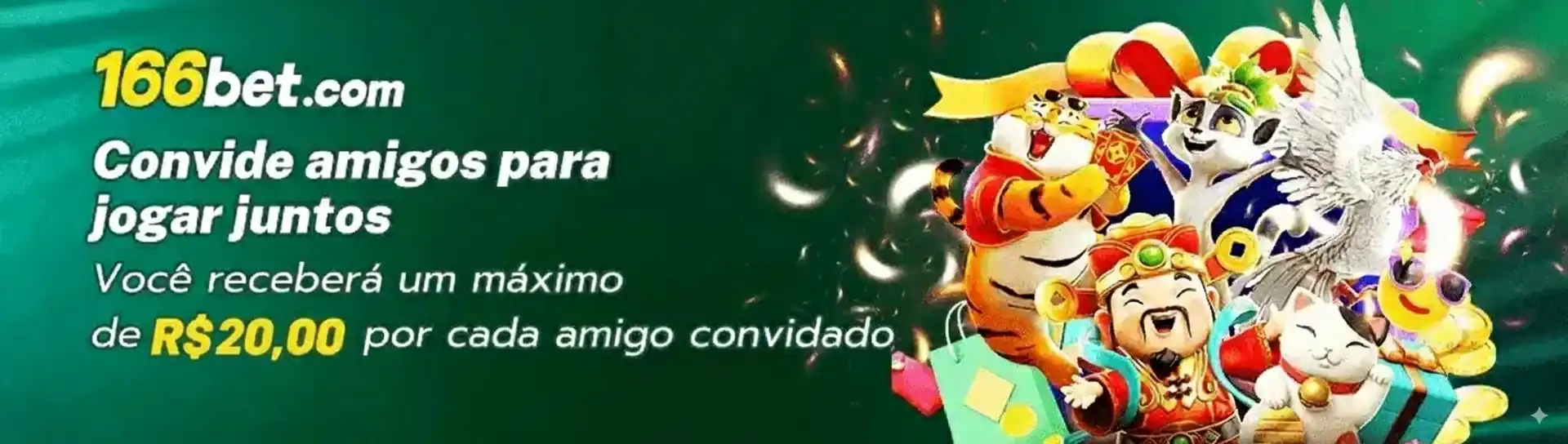 No 166Bet, sua amizade vale prêmios! Convide seus amigos para jogar e receba até R$ 20,00 por cada pessoa que se cadastrar através do seu link de indicação.